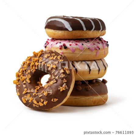 Donuts on white background 76611893