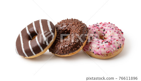 Donuts on white background 76611896
