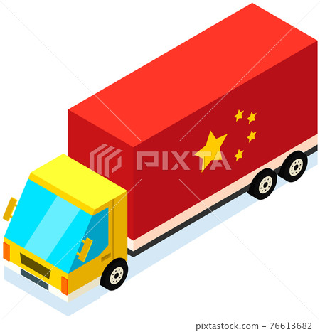 Transport with symbol of china. Delivery of parcels from china by vehicle vector illustration Transport with symbol of china. Delivery of parcels from china by vehicle vector illustration 76613682