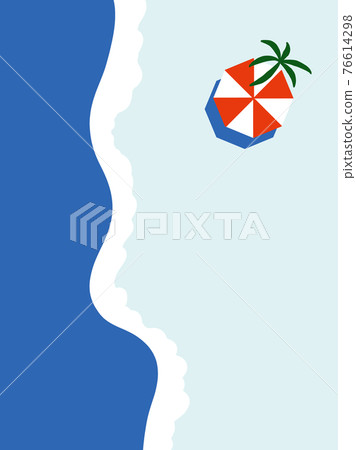 背景材料框架夏季海傘 76614298