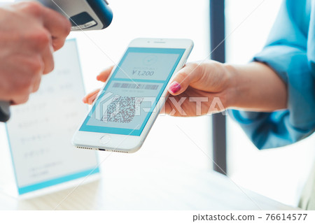 Smartphone payment cashless 76614577