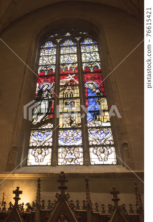 Notre-Dame Chatnedral. Colorful window Notre-Dame Chatnedral. Colorful window 76615421