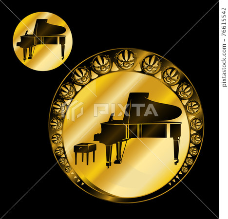 grand piano golden award winner medal vector design grand piano golden award winner medal vector design 76615542