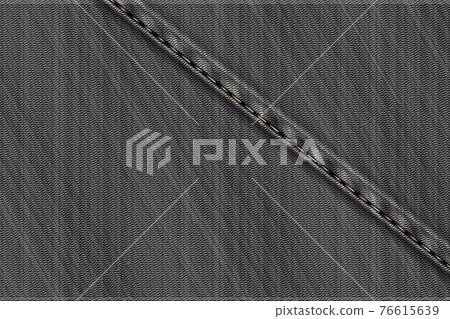 Denim rectangular background.Gray rough vector texture. 76615639