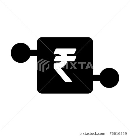 Digital rupee currency icon vector symbol and sign for digital transactions for asset and wallet in a flat color glyph pictogram illustration Digital rupee currency icon vector symbol and sign for digital transactions for asset and wallet in a flat color glyph pictogram illustration 76616339