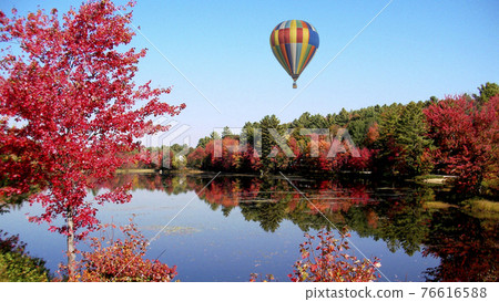 New England Autumn Leaves and Balloons 76616588