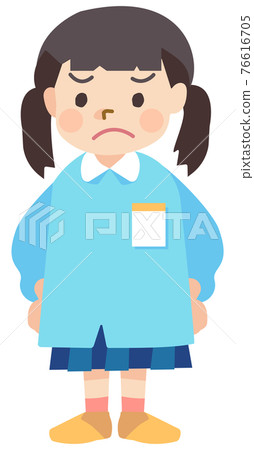 A stuffy kindergarten girl 76616705