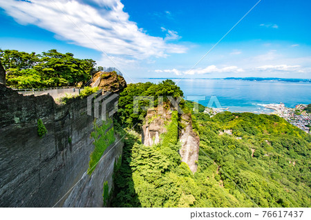Scenery of Tokyo Bay side seen from Kyonan Observatory in Kyonan Town, Awa District, Chiba Prefecture 76617437