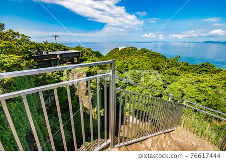 從千葉縣阿波區慶南町慶南天文台看到的東京灣一側的景色 76617444