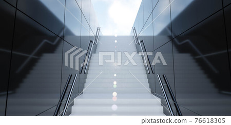 stair case with dark marble surface and bright sun back lighting with glares and reflections 3d render illustration stair case with dark marble surface and bright sun back lighting with glares and reflections 3d render illustration 76618305