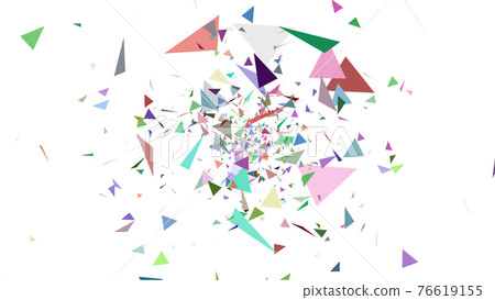 CG triangle fluttering colorful triangular confetti CG triangle fluttering colorful triangular confetti 76619155