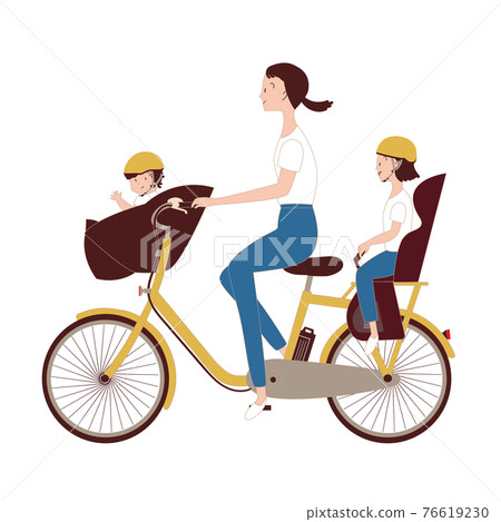 Electric bike with two child online seats