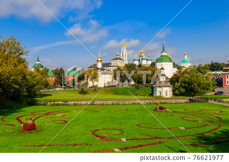 View of Trinity Lavra of St. Sergius in Sergiev Posad, Russia 76621977