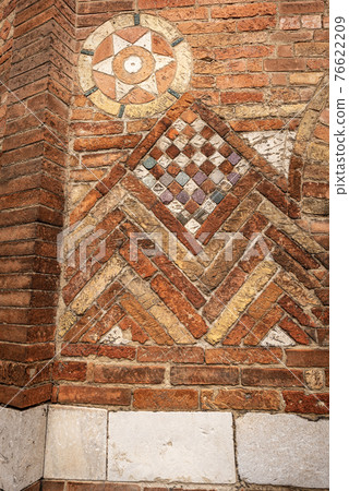 Ancient Brick Wall Bologna Italy - Basilica of Santo Stefano or the Seven Churches 76622209
