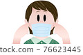 Girl wearing a mask 76623445