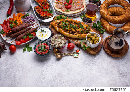 Traditional Turkish or Middle eastern dishes 76625761