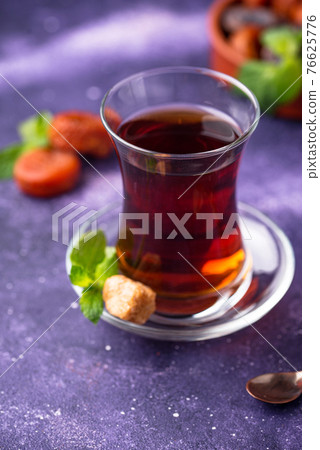 Turkish tea with dried fruits 76625776