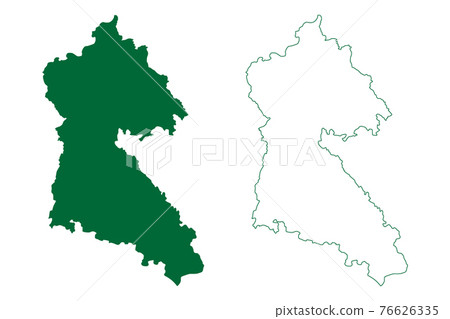 Mungeli district (Chhattisgarh State, Bilaspur division, Republic of India) map vector illustration, scribble sketch Mungeli map 76626335