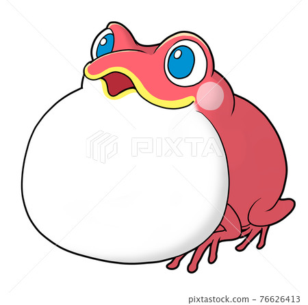 Inflated red frog 76626413