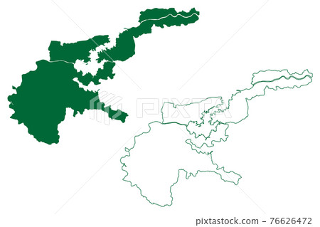 Tapi district (Gujarat State, Republic of India) map vector illustration, scribble sketch Tapi map Tapi district (Gujarat State, Republic of India) map vector illustration, scribble sketch Tapi map 76626472