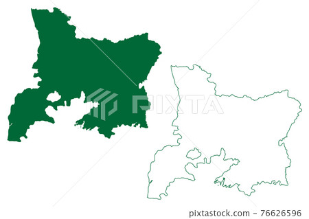 Valsad In Gujarat Map Valsad District (Gujarat State, Republic Of... - Stock Illustration  [76626596] - Pixta