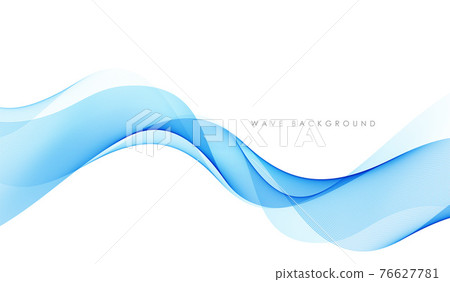 Vector abstract colorful flowing wave lines isolated on white background. Design element for technology, science, modern concept. 76627781