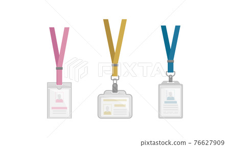 Name Badges or Name Tags Made of Lightweight Plastic with Lanyard for Wearing Around Neck Vector Set Name Badges or Name Tags Made of Lightweight Plastic with Lanyard for Wearing Around Neck Vector Set 76627909