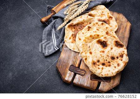 Pita bread, traditional Jewish food 76628152