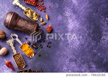 Different Asian or Indian spices Different Asian or Indian spices 76628160