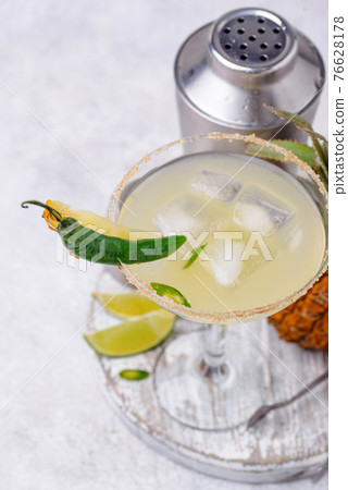Margarita with pineapple and jalapeno 76628178