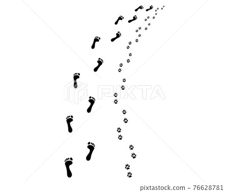 footprint, foot, vector 76628781