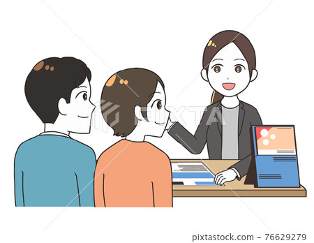 Female couple receiving a quote consultation 76629279