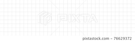 Grid white background. Checkered backdrop of map. Grid paper long banner. Printable square geometric design elements. Notebook paper. Technical architect blank. Graph sketch. Vector illustration 76629372