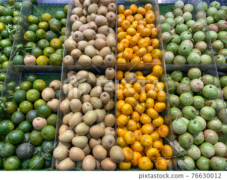 Assortment of tropical fruits for sale at Asian supermarket Assortment of tropical fruits for sale at Asian supermarket 76630012