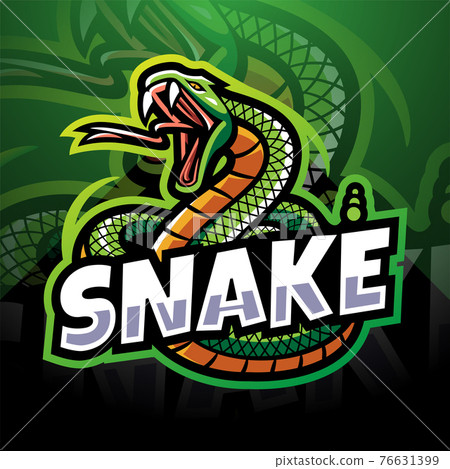 Snake esport mascot logo design 76631399