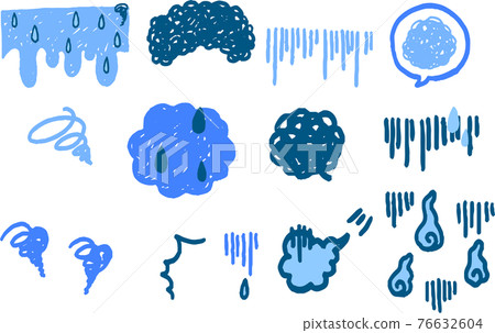 Hand-drawn dissatisfaction cartoon symbol set 76632604