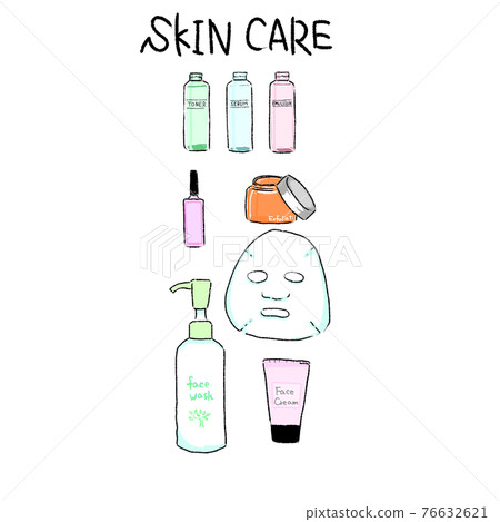 Skin care set illustration - Stock Illustration [76632621] - PIXTA