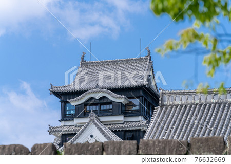 熊本城地震前震 5 年後的熊本城，2021 年 4 月 14 日熊本城 76632669