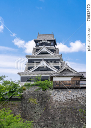 熊本城地震前震 5 年後的熊本城，2021 年 4 月 14 日熊本城 76632670