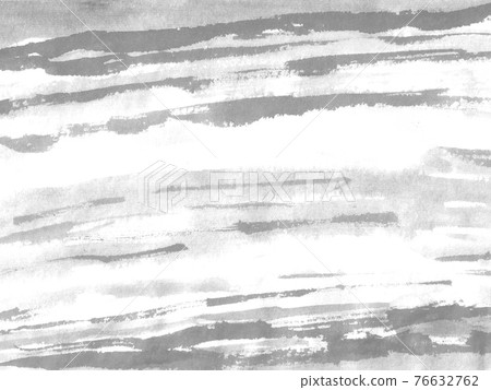 水流背景（水墨手繪插畫） 76632762