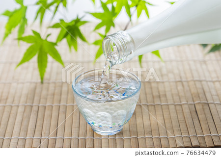 Blue maple and cold sake summer image 76634479