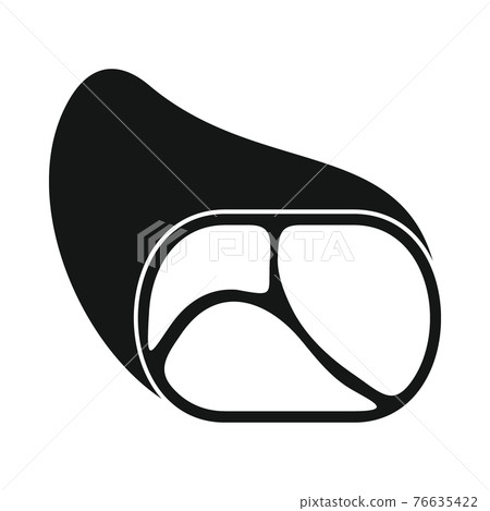 Vector beef black simple icon isolated on white background Vector beef black simple icon isolated on white background 76635422