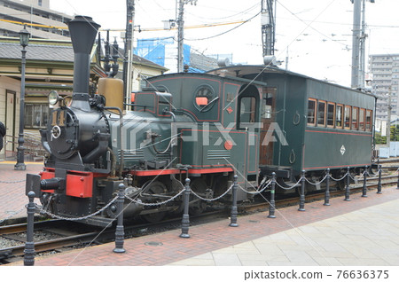 Stopped "Botchan Train" (Matsuyama City, Ehime Prefecture) 76636375