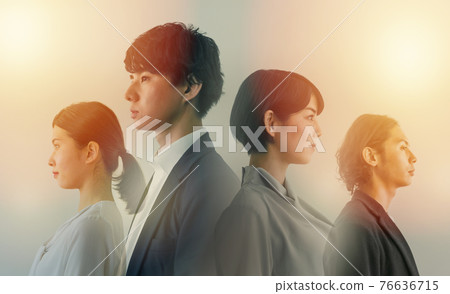Scenery with a business person Scenery with a business person 76636715