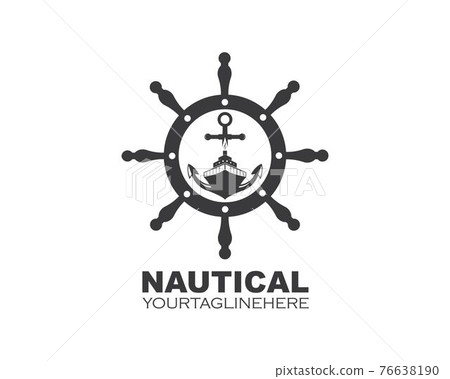 steering ship vector logo icon of nautical maritime 76638190
