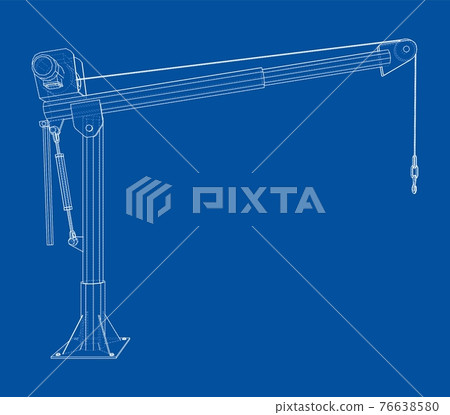 Davit or crane for boat. Vector 76638580