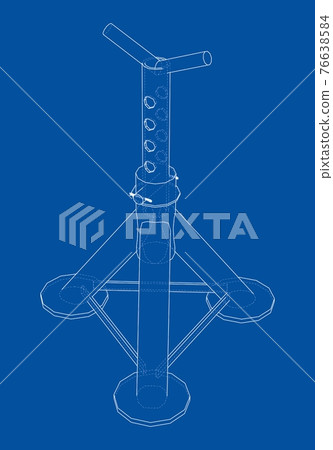 Axle stand isolated. Vector - Stock Illustration [76638584] - PIXTA