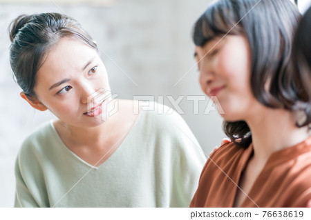 A woman who is too emotional about people's worries 76638619