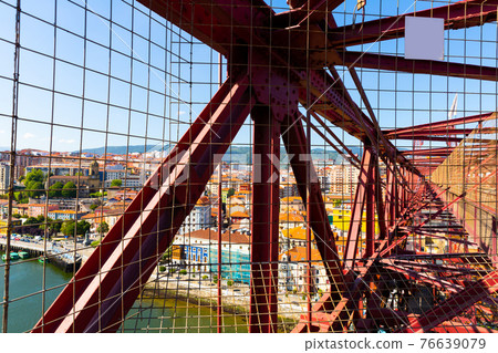 Inside view of Bizkaia suspension Bridge Inside view of Bizkaia suspension Bridge 76639079