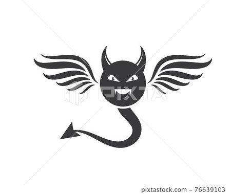 Devil logo vector template illustration 76639103